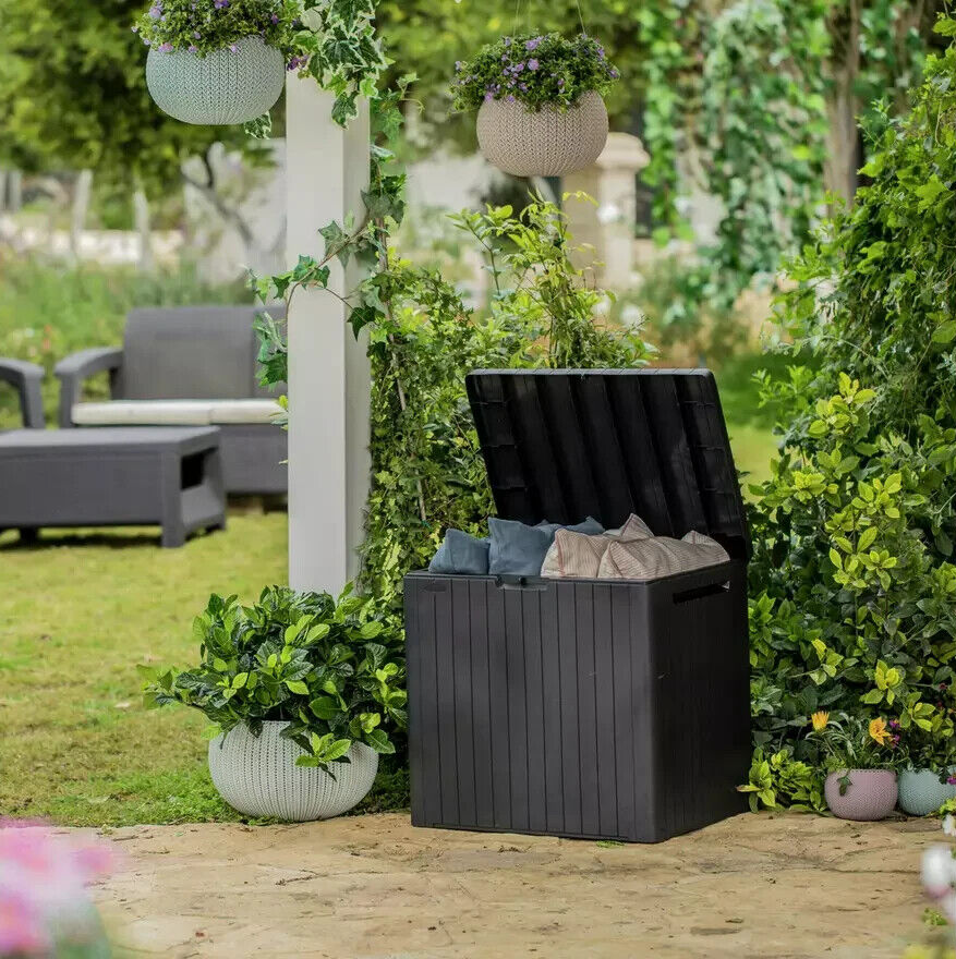 Keter City 113L Outdoor Garden Storage Box - Grey