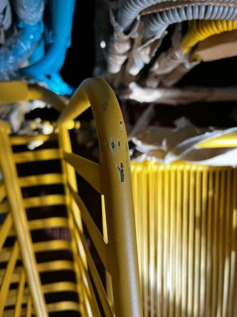 Habitat Indu 3 Seater Metal Garden Bench Outdoor - Yellow