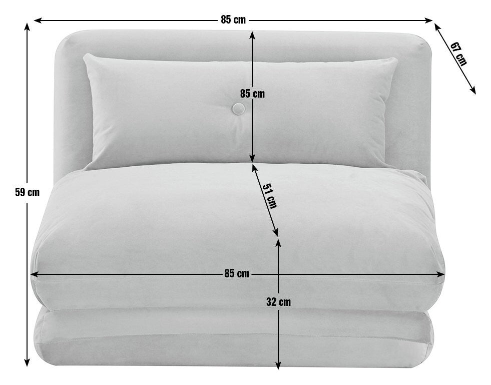 Habitat Lexi Fabric Chair Bed - Camel