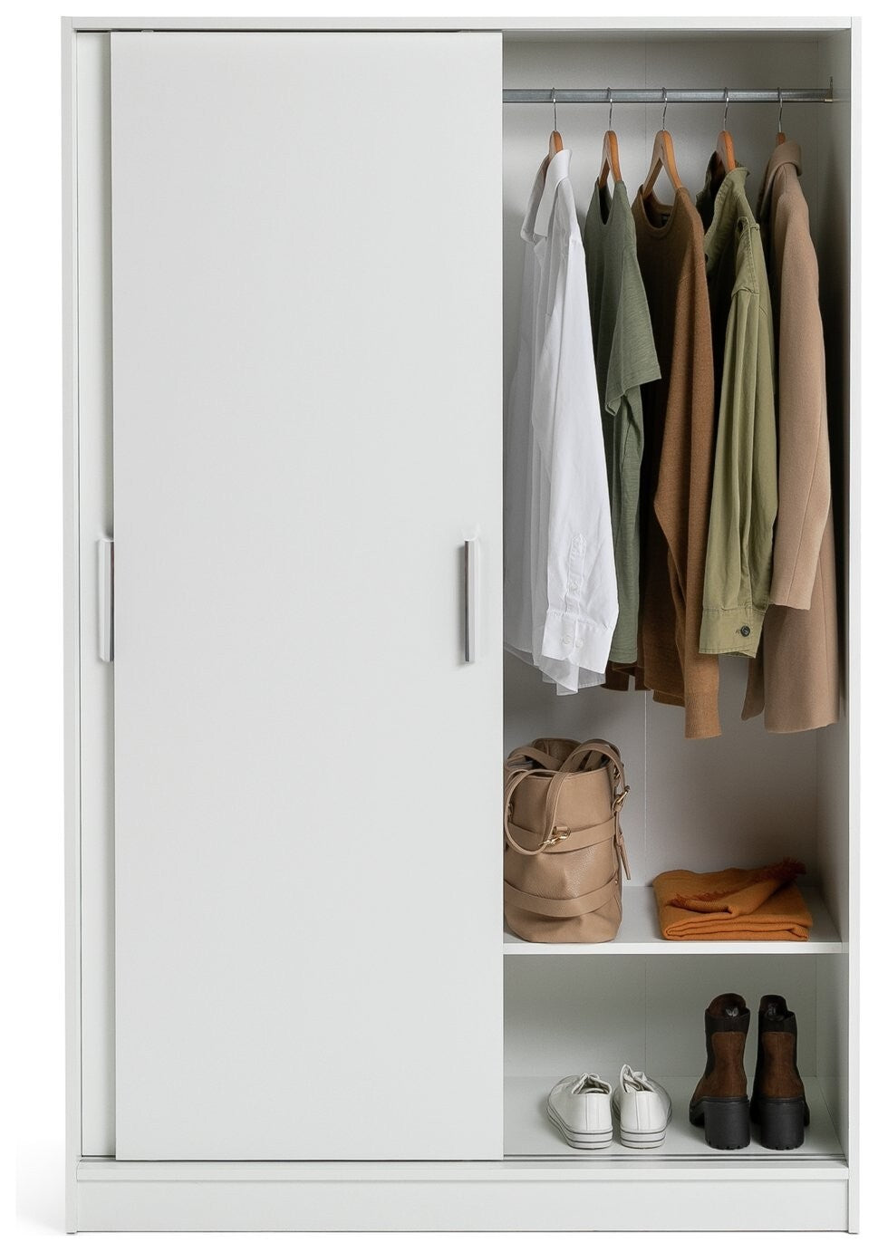 Nova 2 Door Sliding Wardrobe - White
