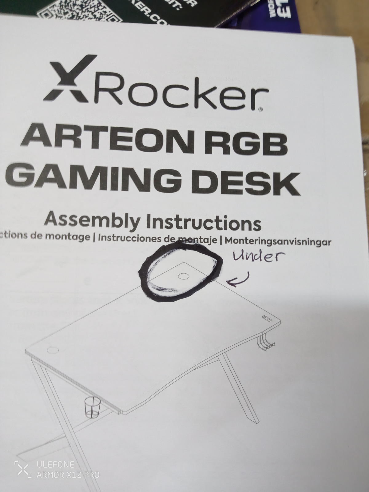 X Rocker Arteon RGB App Controlled LED Gaming Desk ( B Grade )