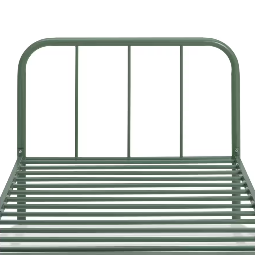 Charlie Single Metal Bed Frame - Green