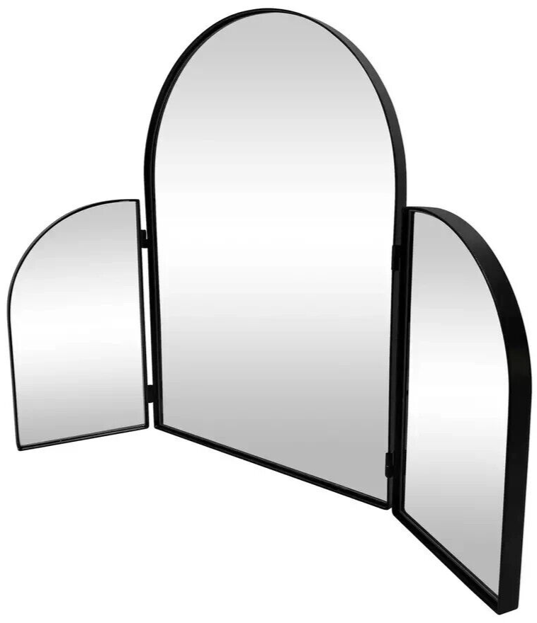 Habitat Black Folding Arch Dressing Mirror 70x50cm | Vanity Makeup Organizer