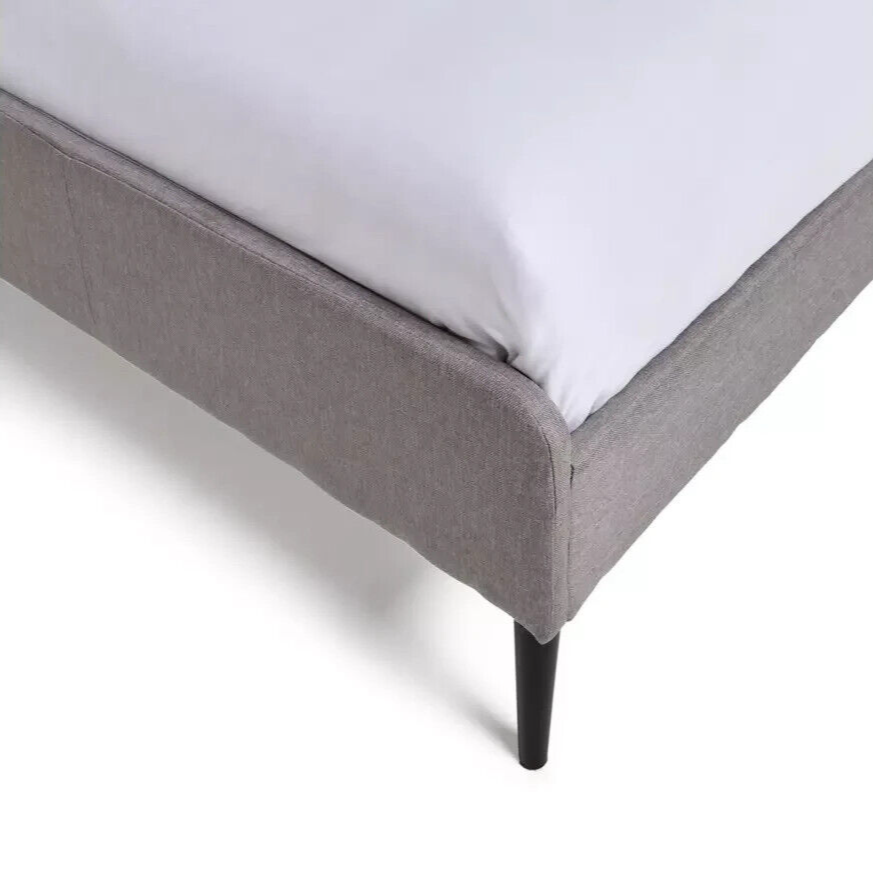 Kristopher Single Fabric Bed Frame - Grey
