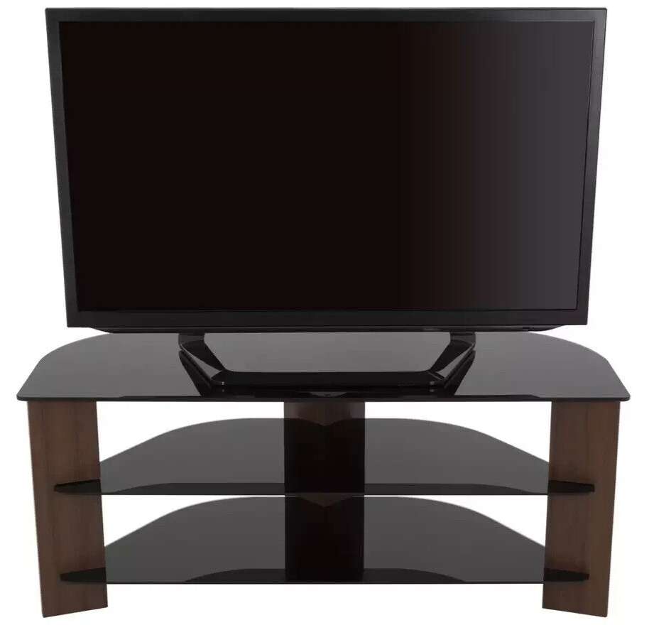 AVF Wood Effect Up to 55 Inch TV Corner Stand Black | Entertainment Furniture