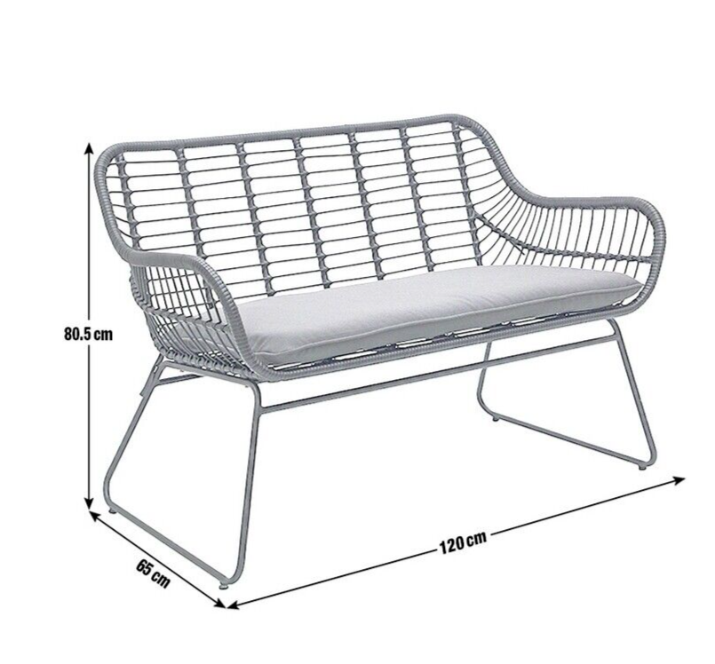 Habitat Ross Rattan Effect Garden Bench