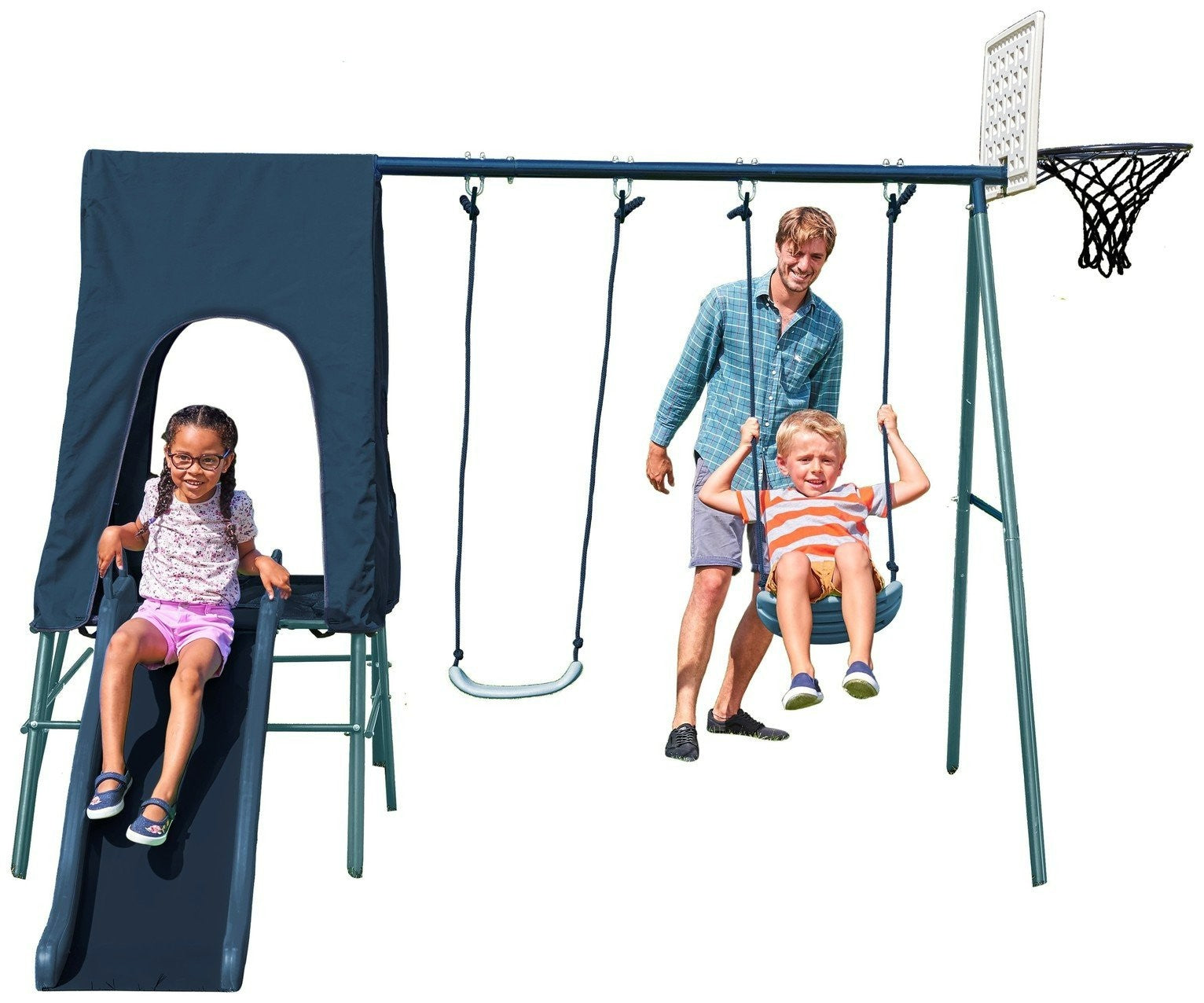 Chad Valley 2 in 1 Toddler and Kids Garden Swing - Blue | toddler garden swing