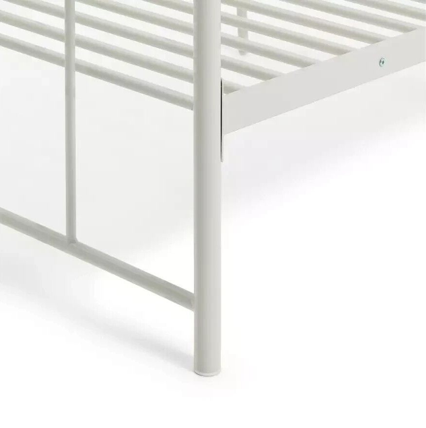 Home Hearts Single Metal Bed Frame - White | Sturdy Durable Bedframe for Bedroom