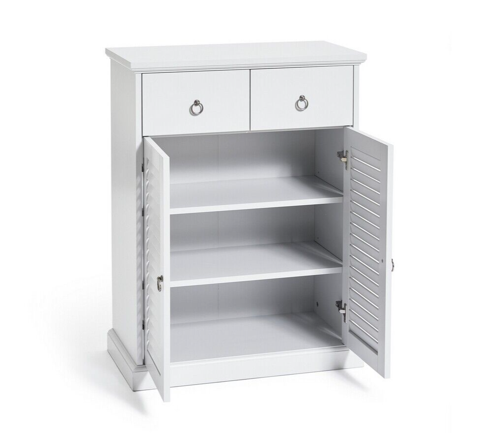 Le Marais 2 Door Double Unit Cabinet - White