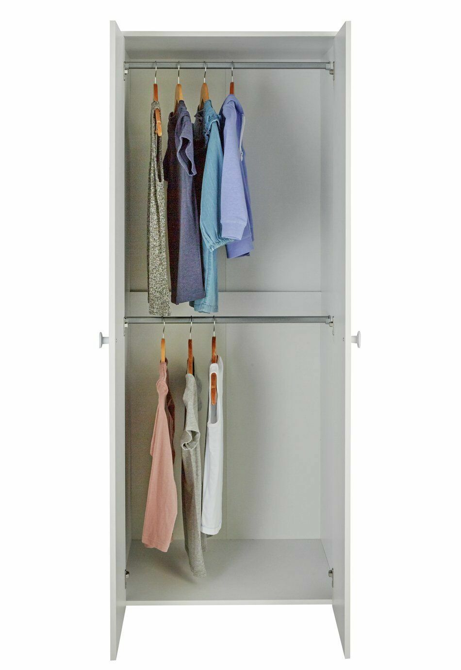 Habitat Kids Juno 2 Door Wardrobe - White | White Childrens Wardrobe Storage Uni