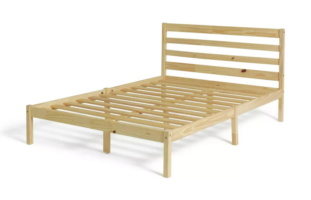 Home Kaycie Small Double Wooden Bed Frame - Pine | Sturdy Durable Furniture