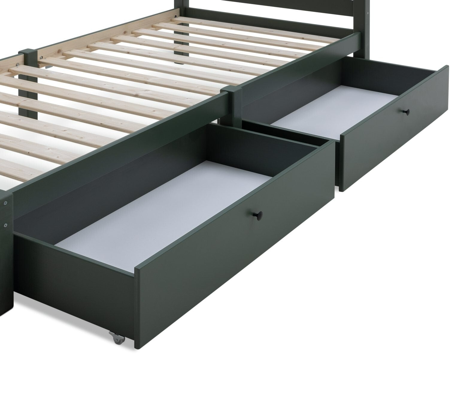 Habitat Brooklyn Single Bed Frame and Drawer - Green | Modern Bedroom Kids Room