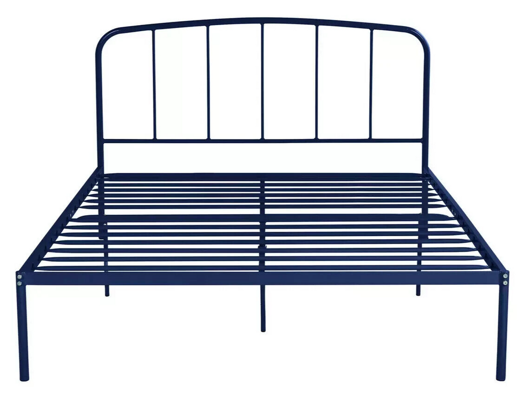 Freja Double Metal Bed Frame - Blue