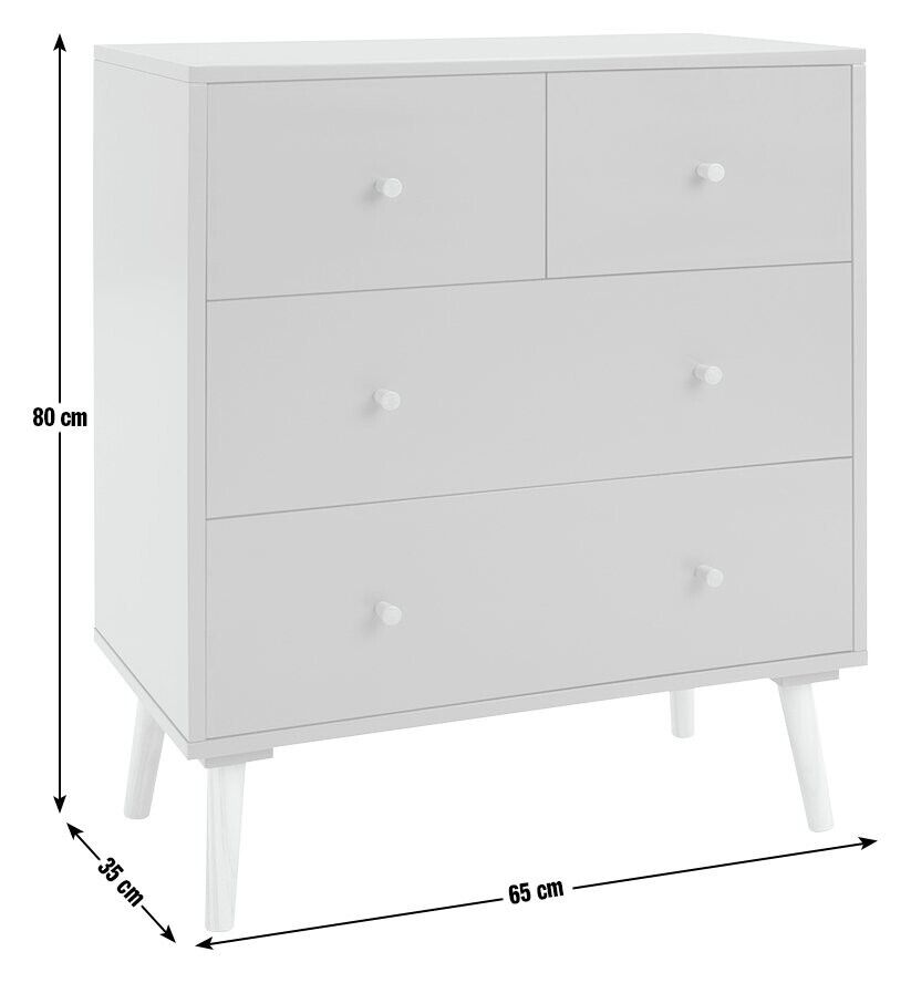 Habitat Otto 4 Drawer Chest - Grey | Bedroom Storage Organizer Dresser Cabinet