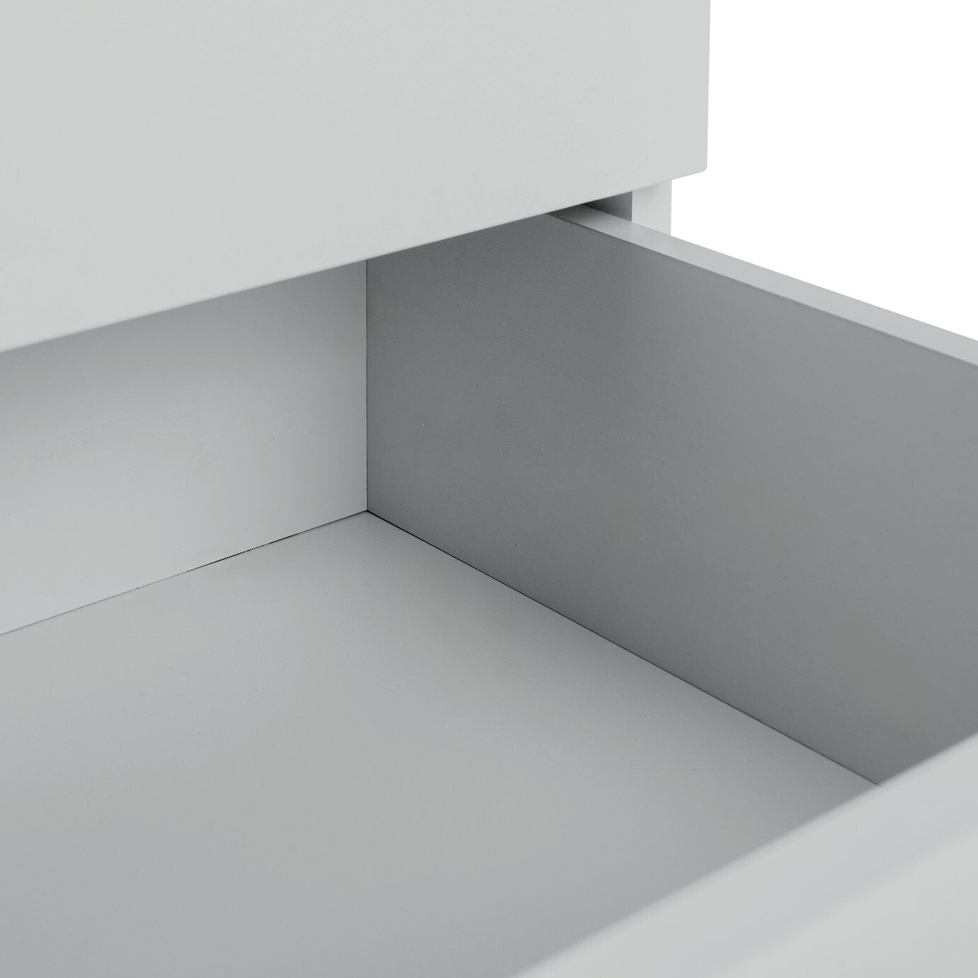 Home Brisbane 3 Drawer Bedside - Grey