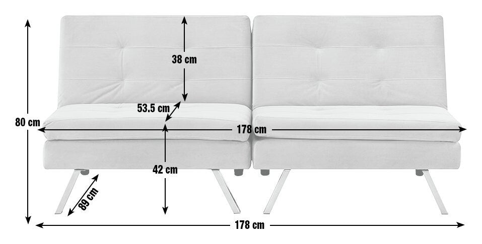 Habitat Duo Fabric 2 Seater Clic Clac Sofa Bed - Camel