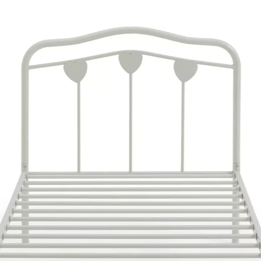 Hearts Single Metal Bed Frame - White ( B Grade 21231 )