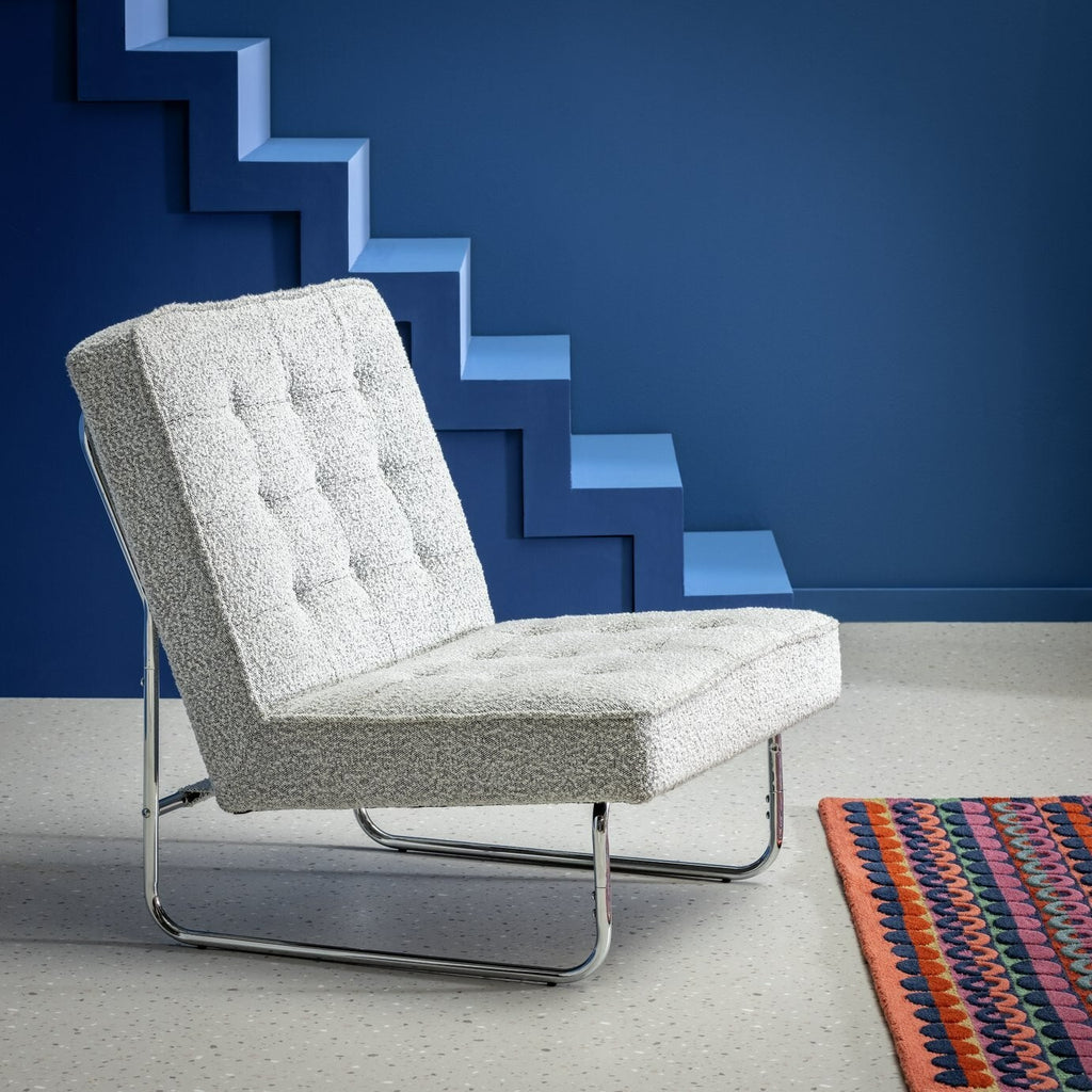 Habitat 60 Duomo Boucle Tubular Chair - Grey
