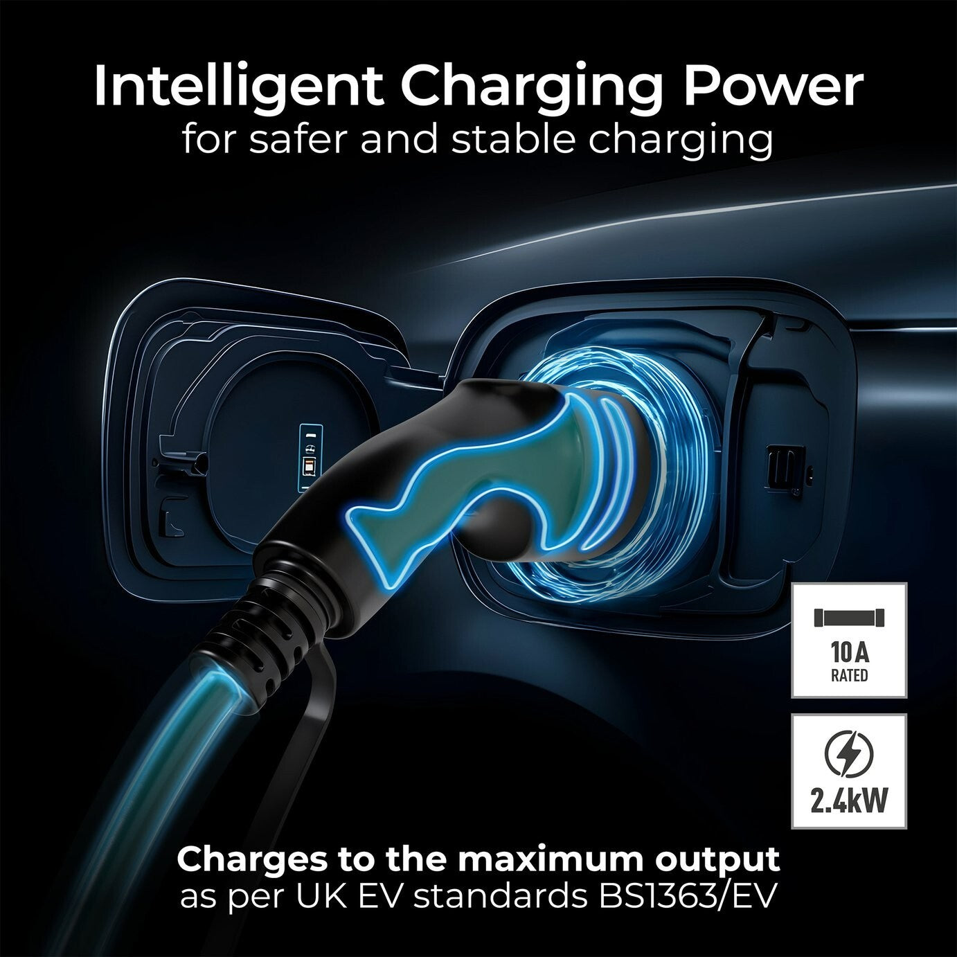 Masterplug 10m Mode 2 EV Charging Cable with 13A 3-Pin Plug