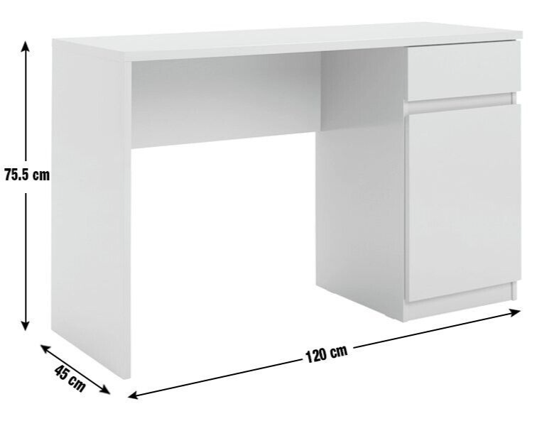 Habitat Jenson 1 Drawer Office Desk - Grey