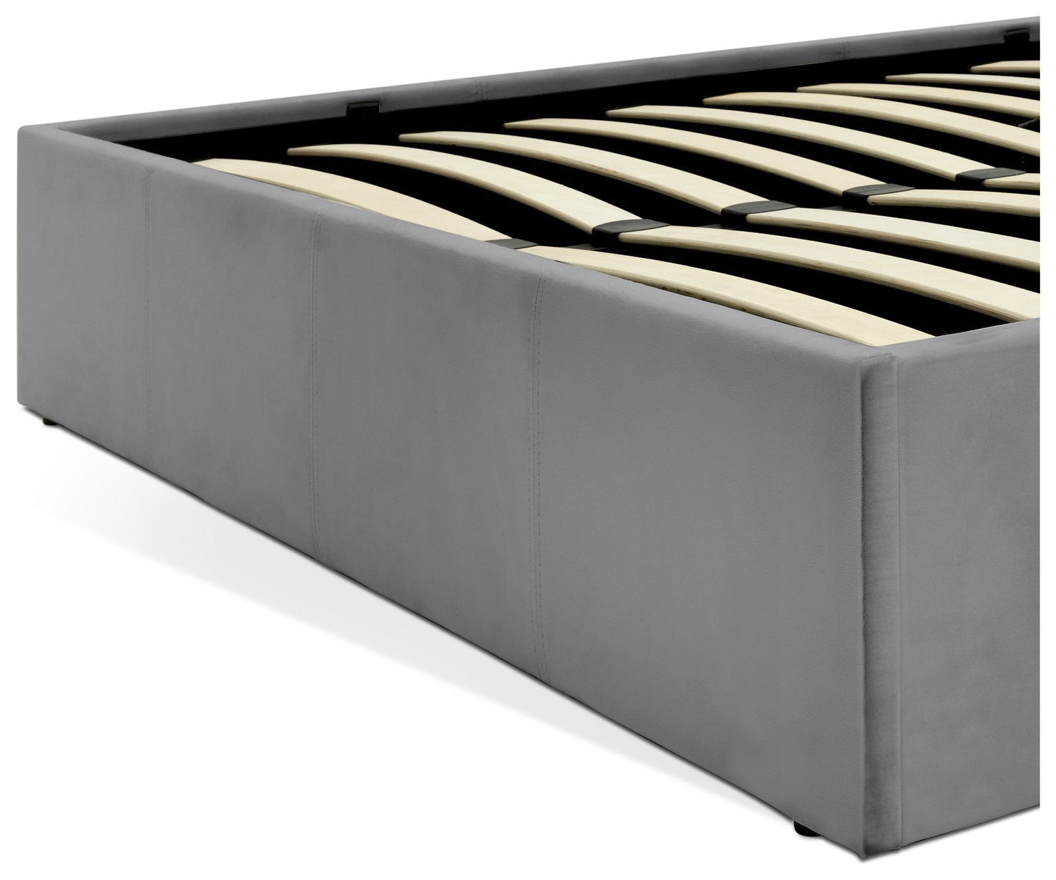 Home Pandora Double End Lift Ottoman Bed - Grey | double bed with storage