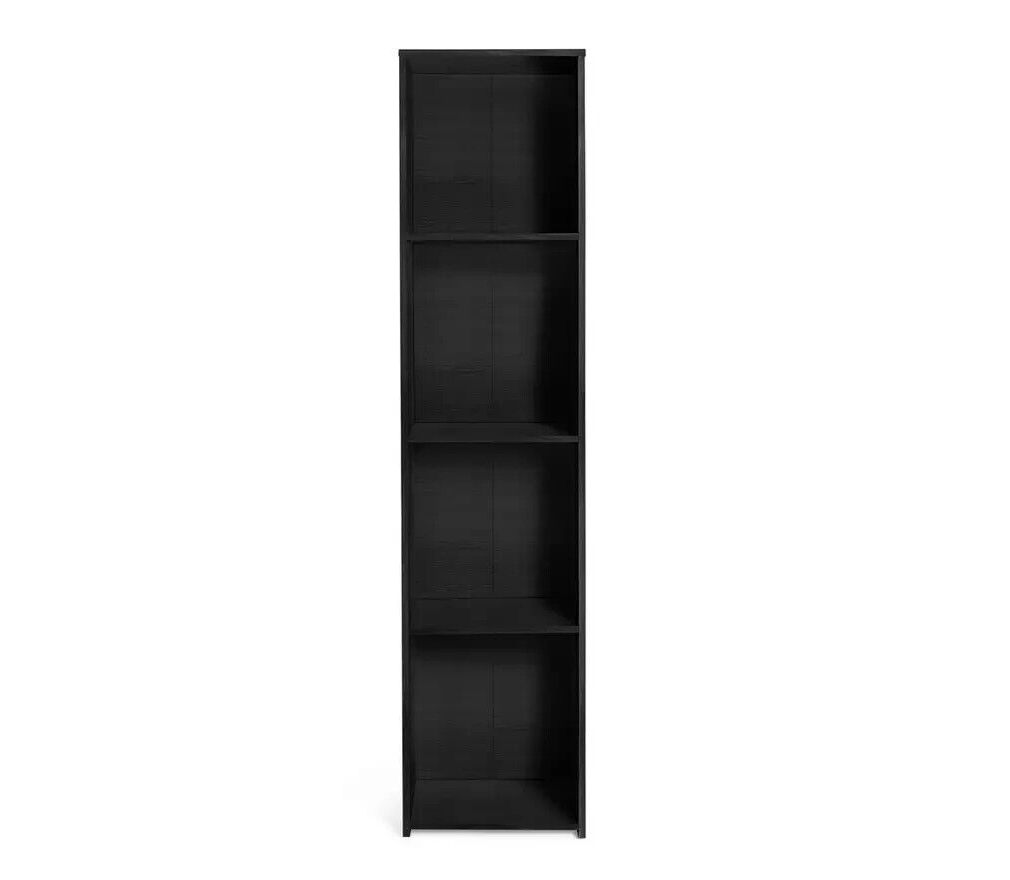 Malibu Narrow Wood Effect Bookcase - Black