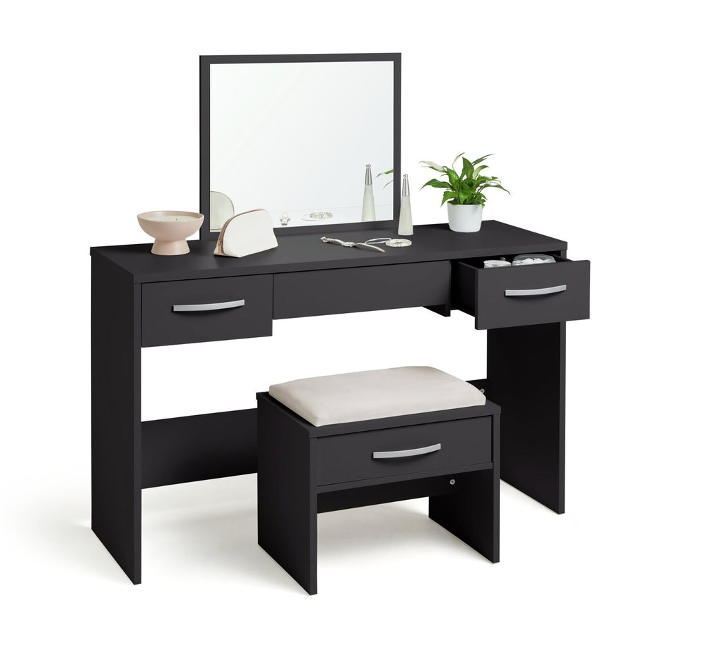 Home Hallingford 3 Drawer Dressing Table - Anthracite