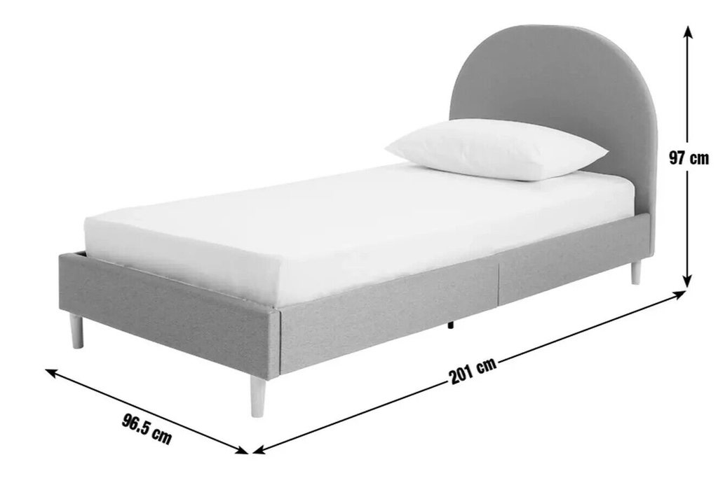 Olivia Single Bed Frame Orange | Wooden Sturdy Furniture Kids Teen with Mattress