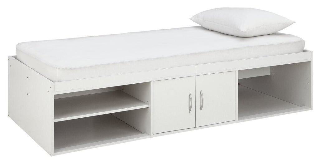 Freddie Cabin Bed Frame - White | Kids Bedroom Furniture with Underbed Storage
