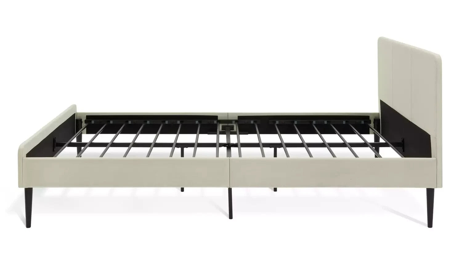 Kristopher Small Double Fabric Bed Frame - Cream