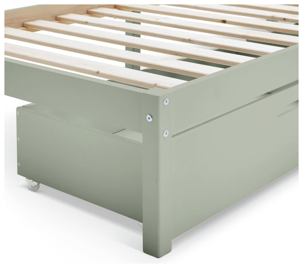 Kids Ronnie Single Bed with Drawers - Green