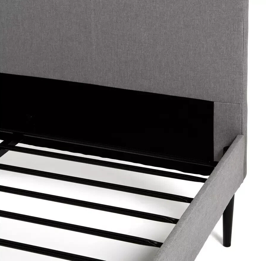 Kristopher Small Double Fabric Bed Frame - Grey