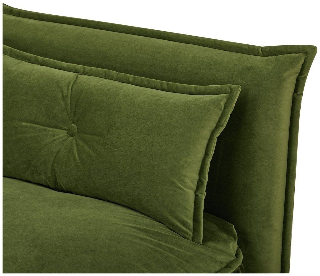 Lottie Fabric Chair Bed - Moss Green