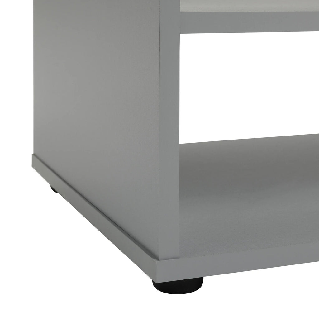 Malibu TV Unit Grey 80cm | Compact Entertainment Stand Open Shelves