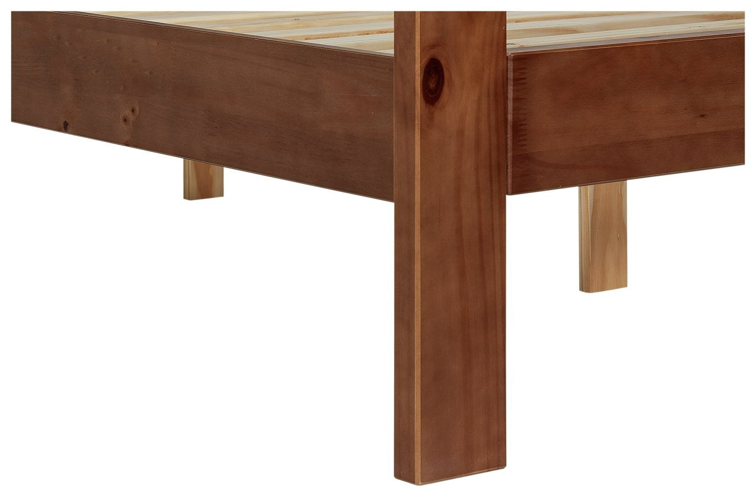 Home Chile Kingsize Wooden Bed Frame - Dark Wood | classic wooden bed frame