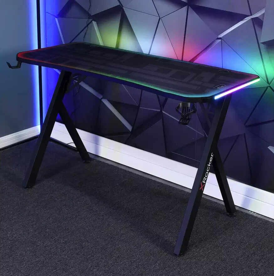X Rocker Lumio Office Gaming Desk - Black
