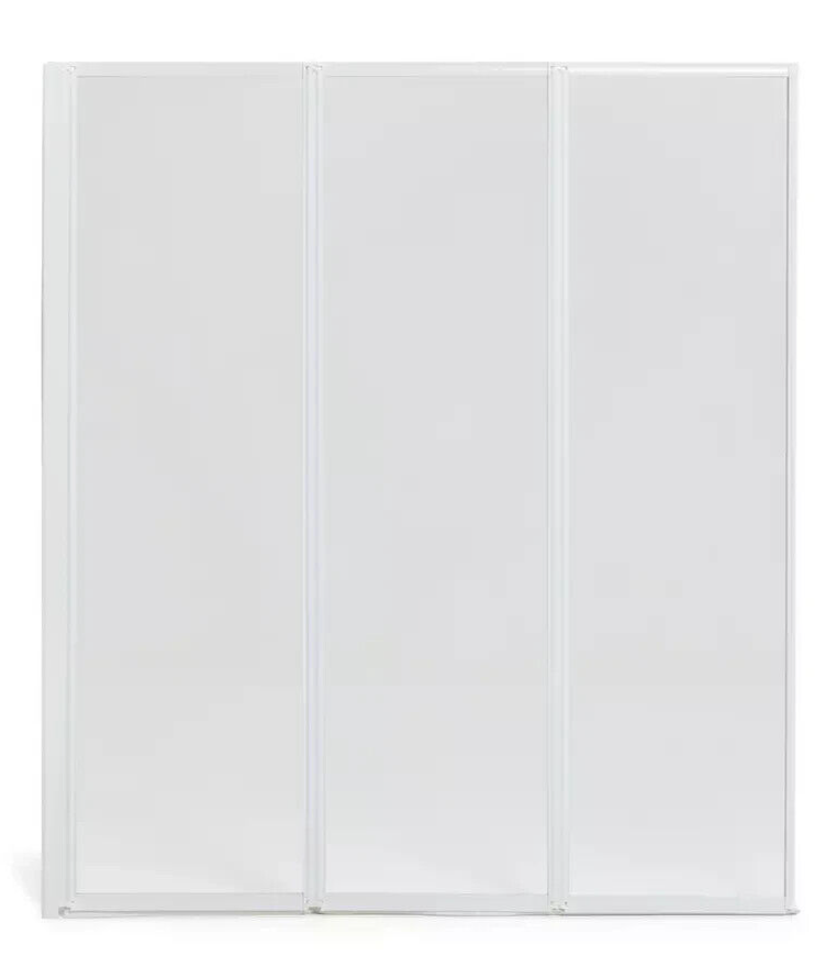 3 - Fold Bath Screen - white