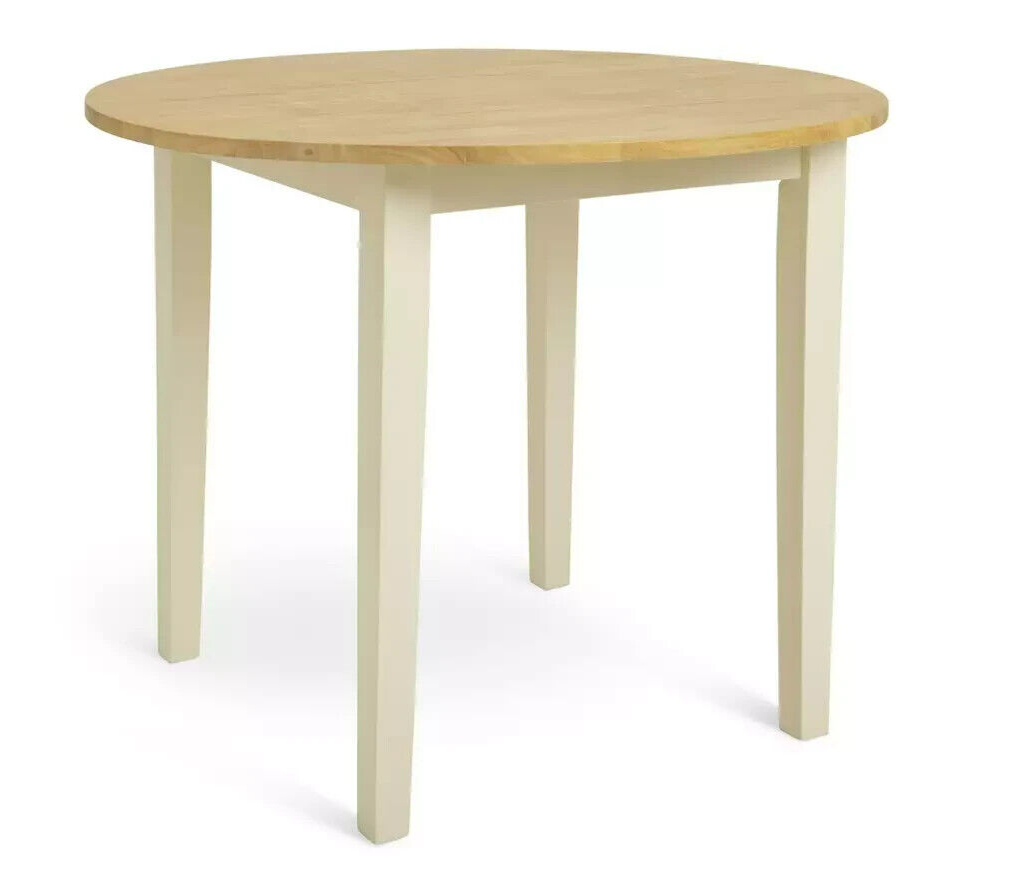 Chicago Solid Wood 2-4 Seater Dining Table-Off White | Modern Kitchen Furniture