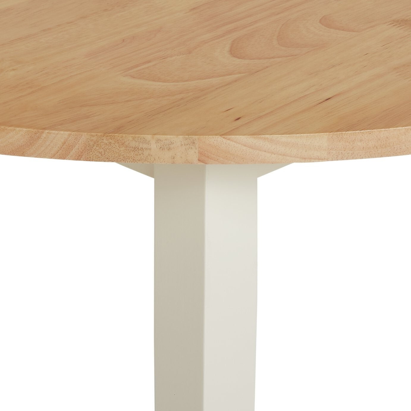 Habitat Chicago Solid Wood Round Dining Table - White & Oak