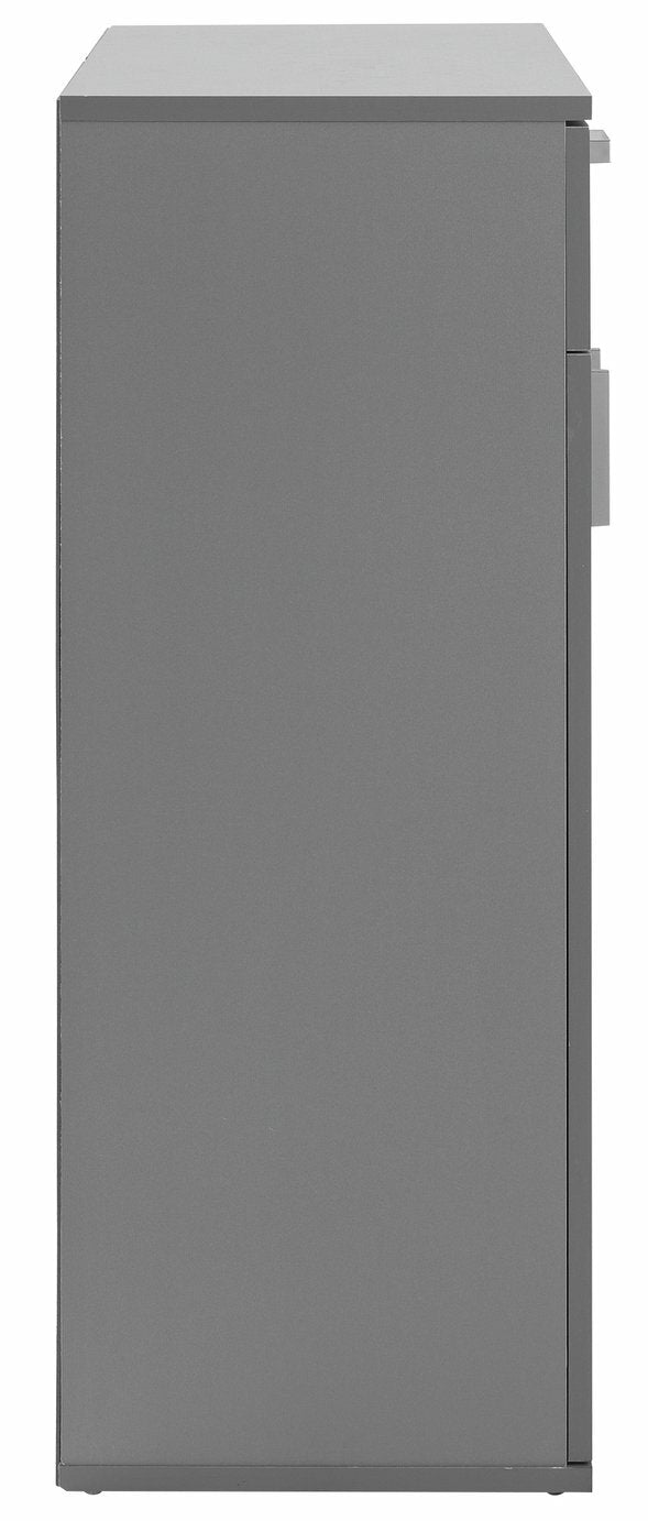Home Venetia Shoe Storage Unit Grey | Compact Organizer for Hallway or Closet