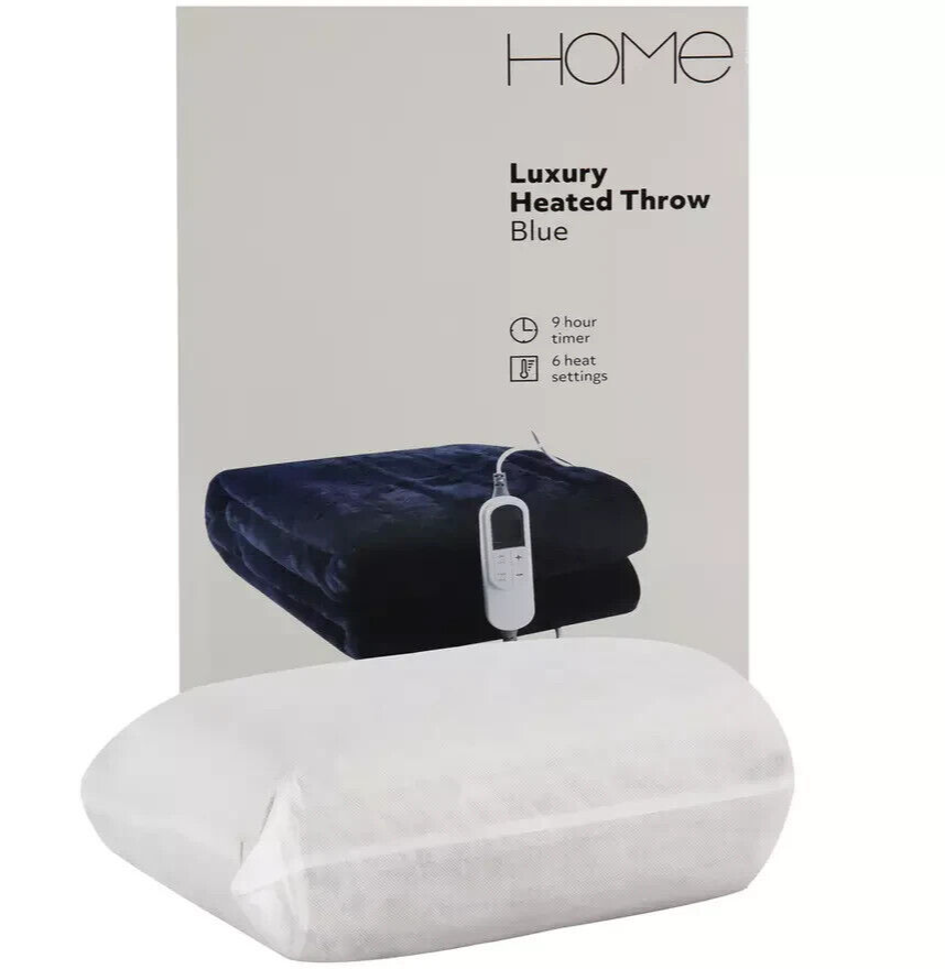 Blue Heated Throw