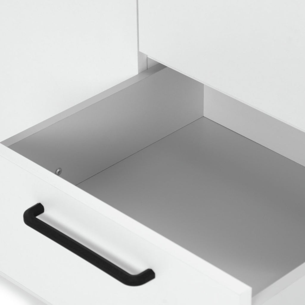 Oldham 2 Door 3 Drawer Wardrobe - White | Double door wardrobe white