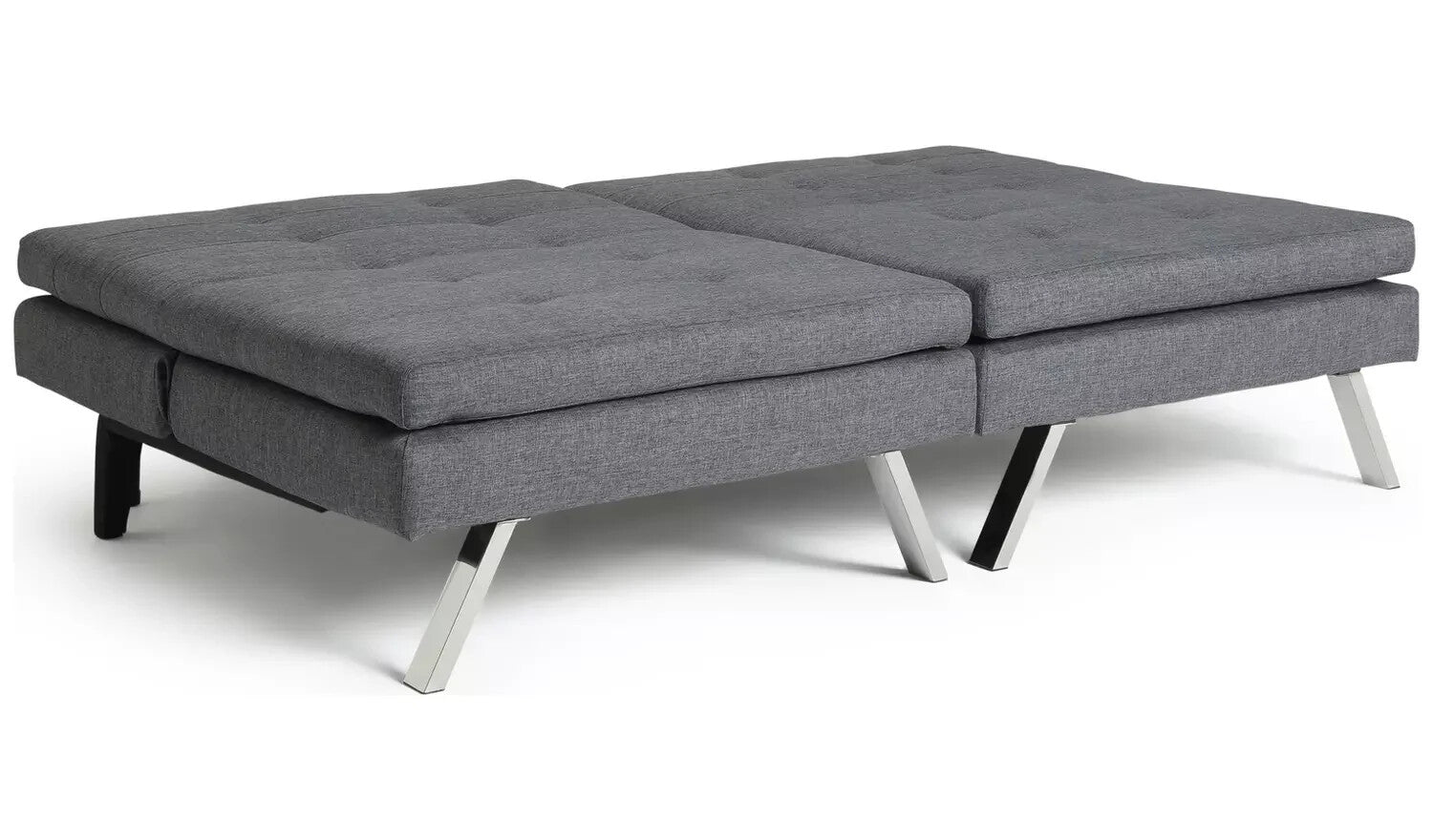 Home Duo Fabric 2 Seater Clic Clac Sofa Bed - Charcoal ( B Grade 53563 - 53568 )