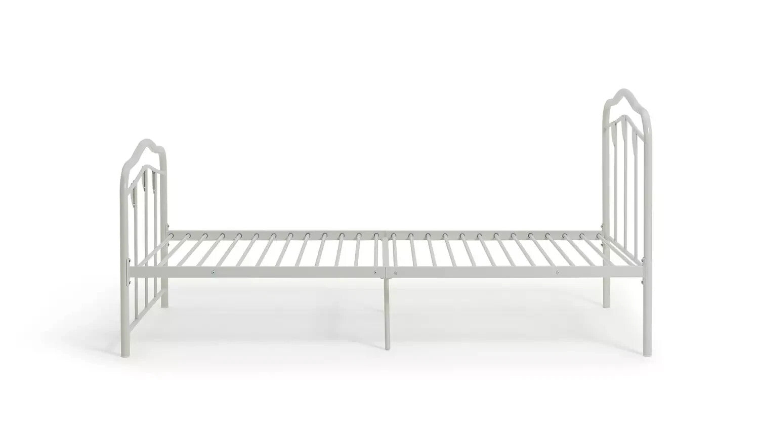 Home Hearts Single Metal Bed Frame - White | Sturdy Durable Bedframe for Bedroom