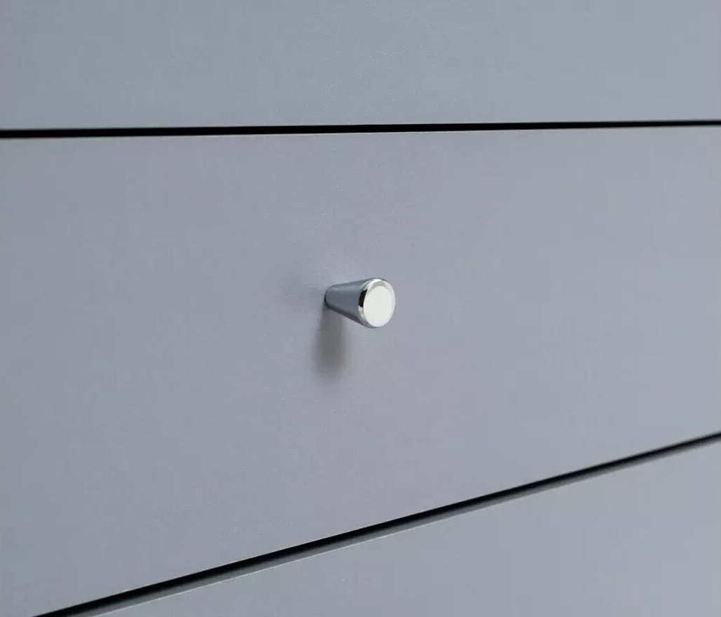 Home Malibu 7 Drawer Chest - Grey|Bedroom Storage Unit for Clothes & Accessories