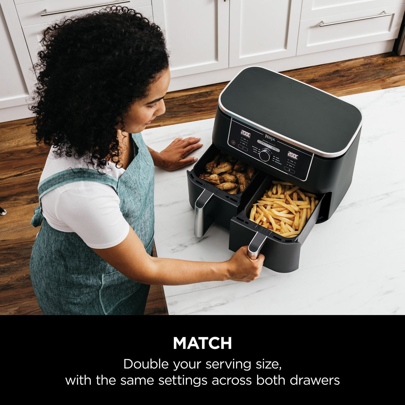Ninja Foodi MAX Dual Zone AF400UK 9.5L Air Fryer - Black ( B Grade 43368 )