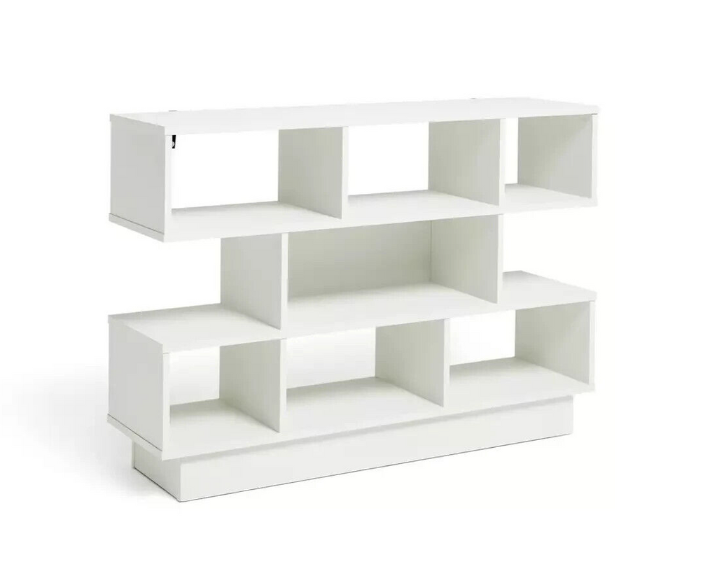 Habitat Cubes Short Wide Bookcase - White