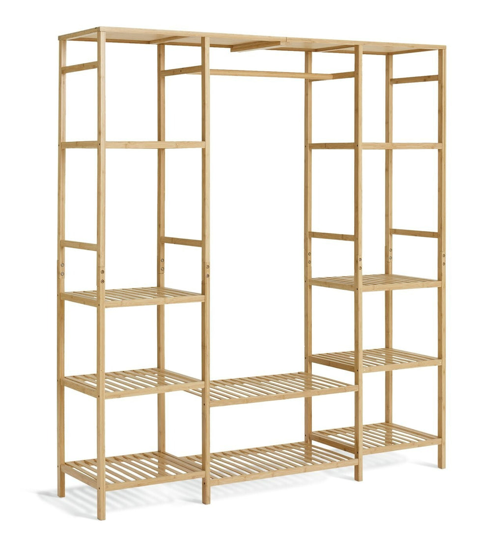Habitat Cullen Triple Bamboo Open Wardrobe - Natural