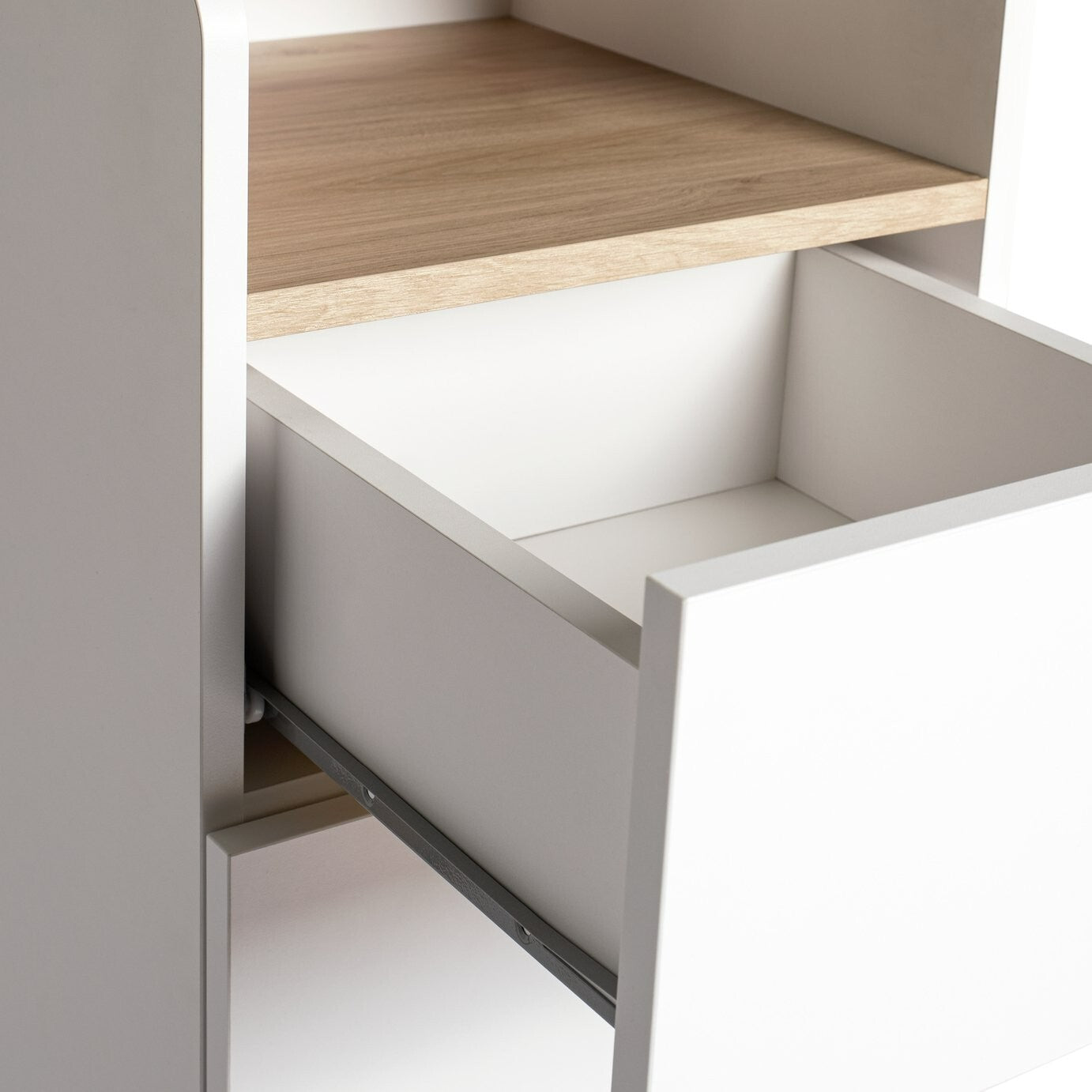 Habitat Skandi 5 Drawer Tallboy - White Two Tone