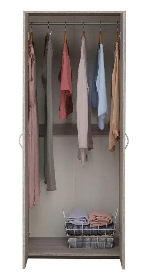 Seville 2 Door Wardrobe - Grey Oak Effect ( B Grade )